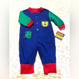 Colorful Kids One Piece with Animal Patches